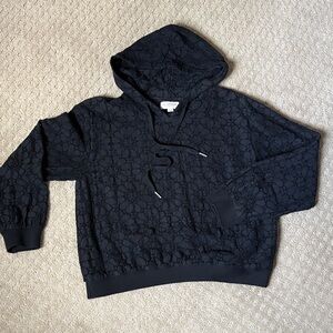 Lace Black Hoodie for Women